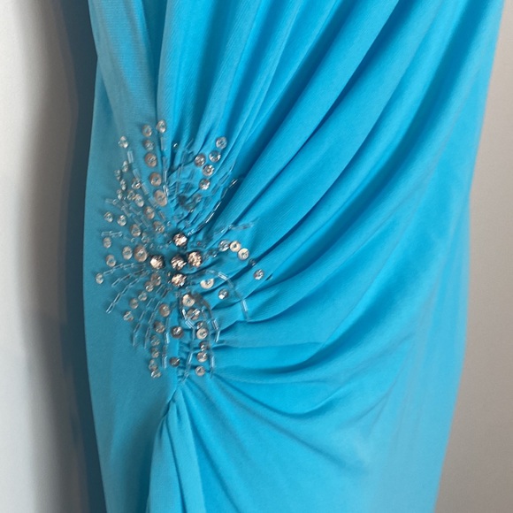 Y2K Light Blue Gown One Shoulder - Picture 4 of 8